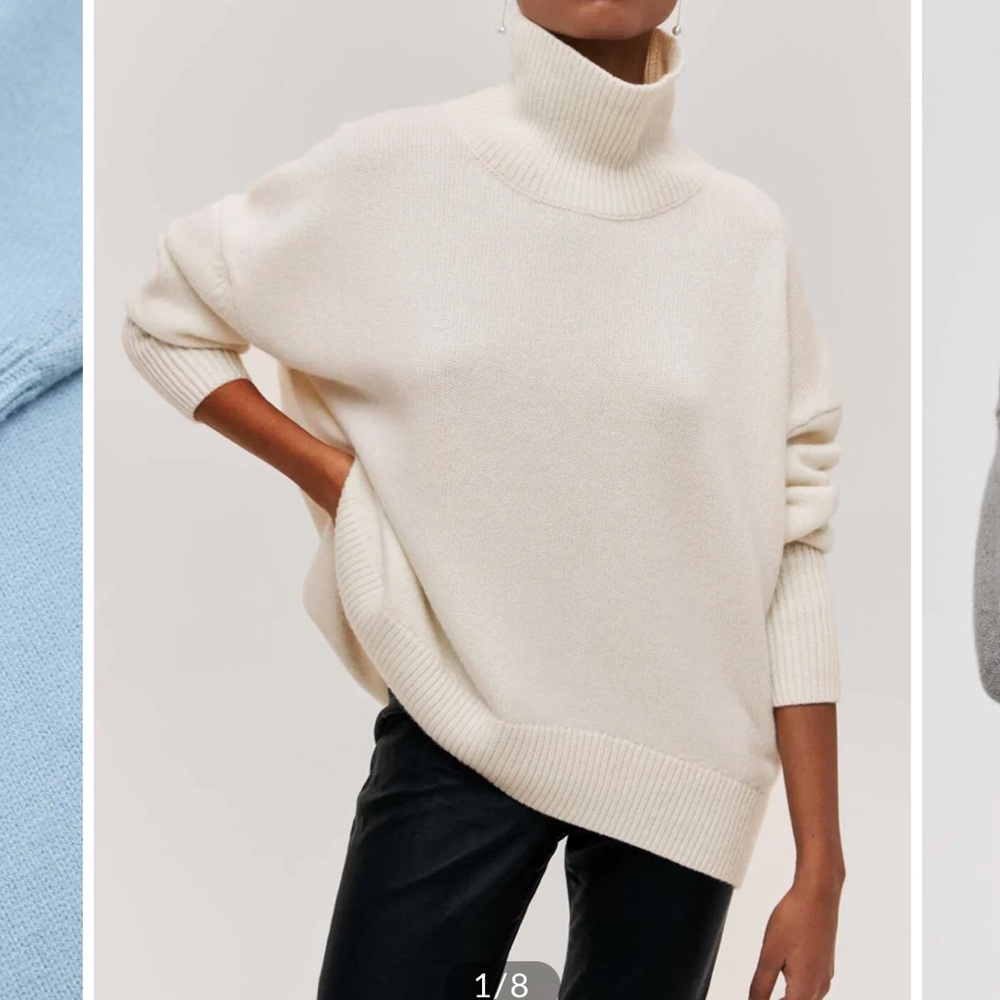 Elegant Cream Turtleneck Sweater